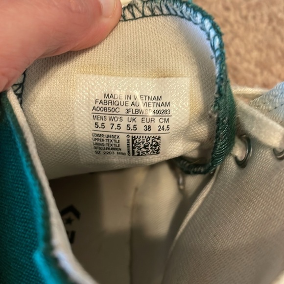 Converse Chuck Taylor All Star Platform High-Top Sneakers - Dark Green Size 7.5 - Picture 6 of 7